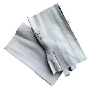 Pair of Chrome Leather Spats / Gaiters - 16"